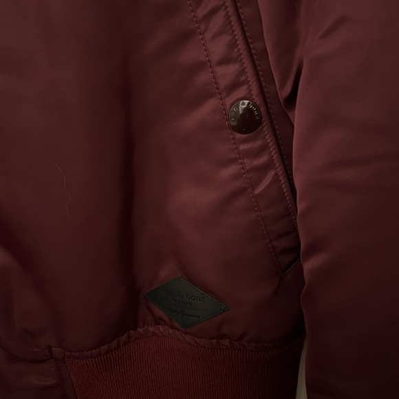 Women’s rag & bone Burgundy Bomber - Picture 2 of 5